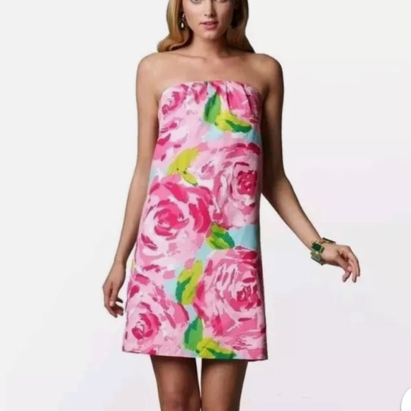 Lilly Pulitzer Dresses & Skirts - Lilly Pulitzer Keetan First Impressions Strapless Floral dress